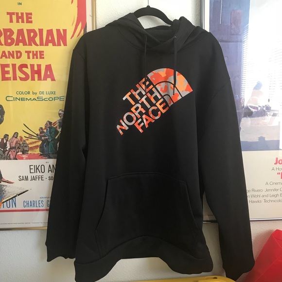 north face big logo hoodie